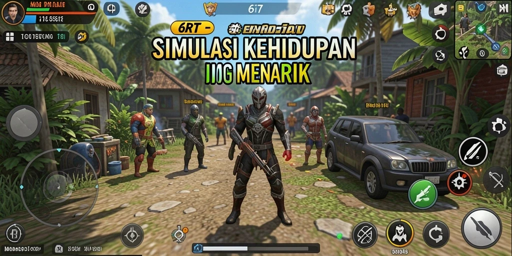 Tampilan gameplay menarik di 6RT dengan simulasi interaksi karakter.