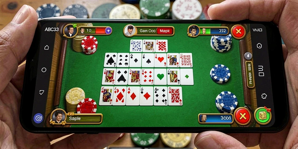 Tampilan gameplay Gaple yang seru dan interaktif di ABC33.