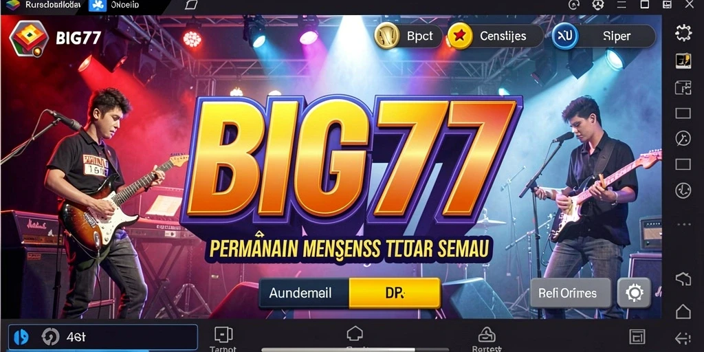 Gameplay BIG77 yang seru dengan berbagai pilihan musik.