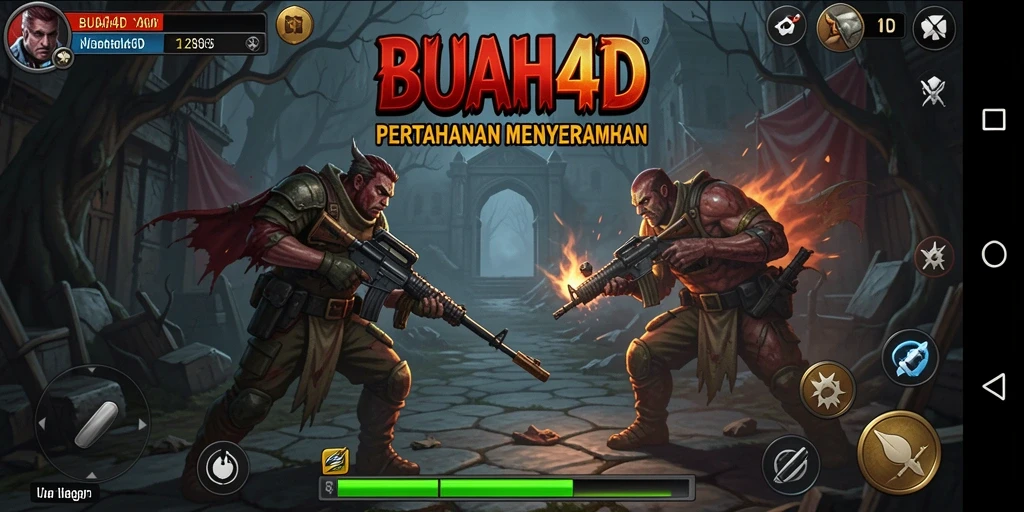 Tampilan menarik dari gameplay Tower Defense di BUAH4D.