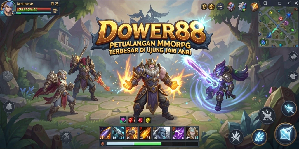 Gameplay DOWER88 dengan grafis yang luar biasa dan pertempuran seru.