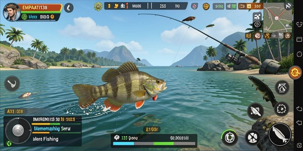 Screenshot utama EMPATI138 menampilkan gameplay memancing yang menarik dan interaktif.
