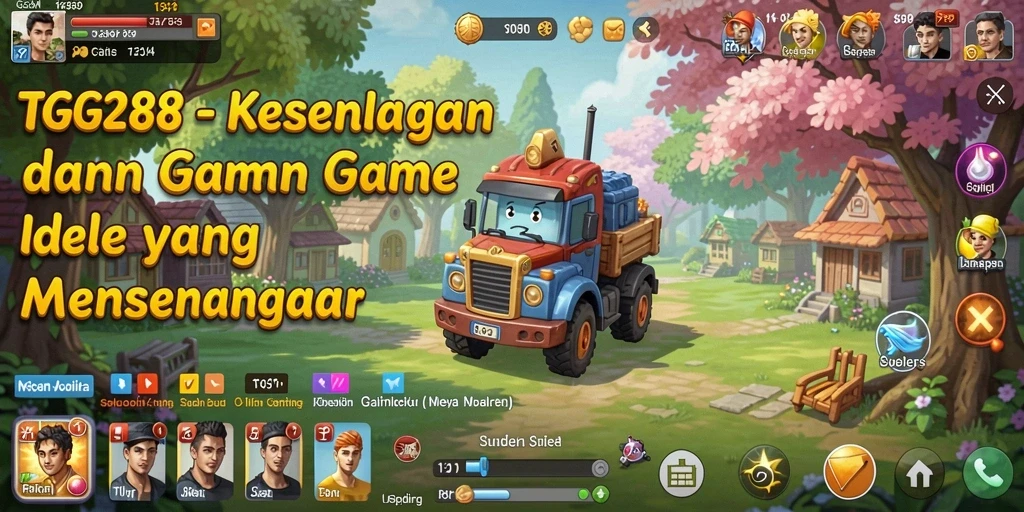 Tampilan gameplay GG288 yang menarik, menunjukkan kemajuan karakter dalam game Idle.