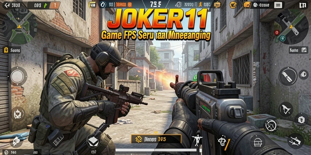 Tangkapan layar menunjukkan aksi menegangkan di JOKER11 FPS.