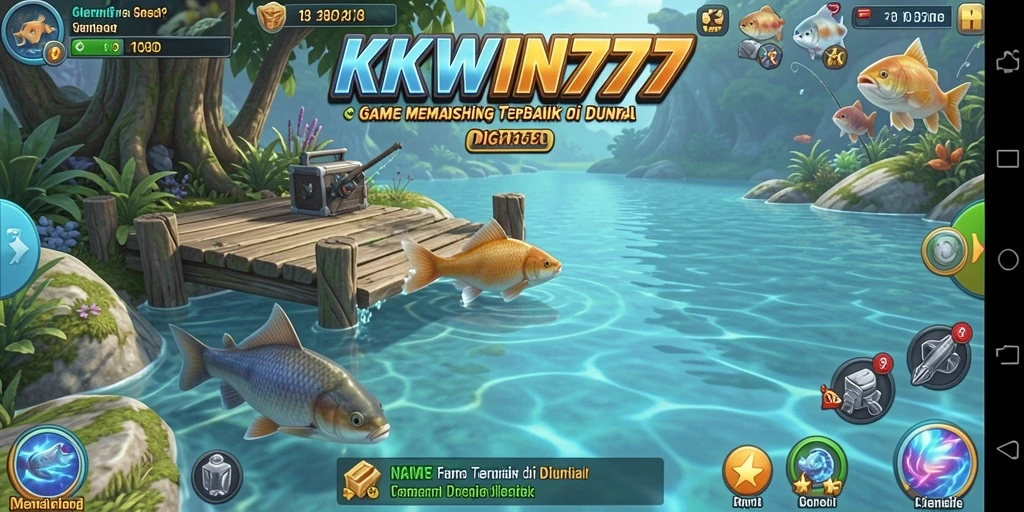 Gameplay seru KKWIN777 menampilkan aksi memancing yang mendebarkan.