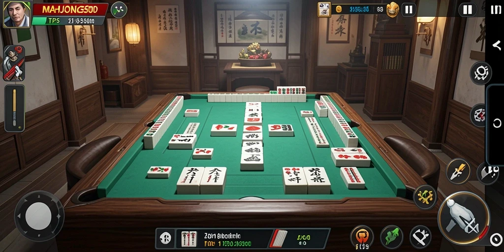 Screenshot menampilkan tantangan gameplay seru di MAHJONG500.