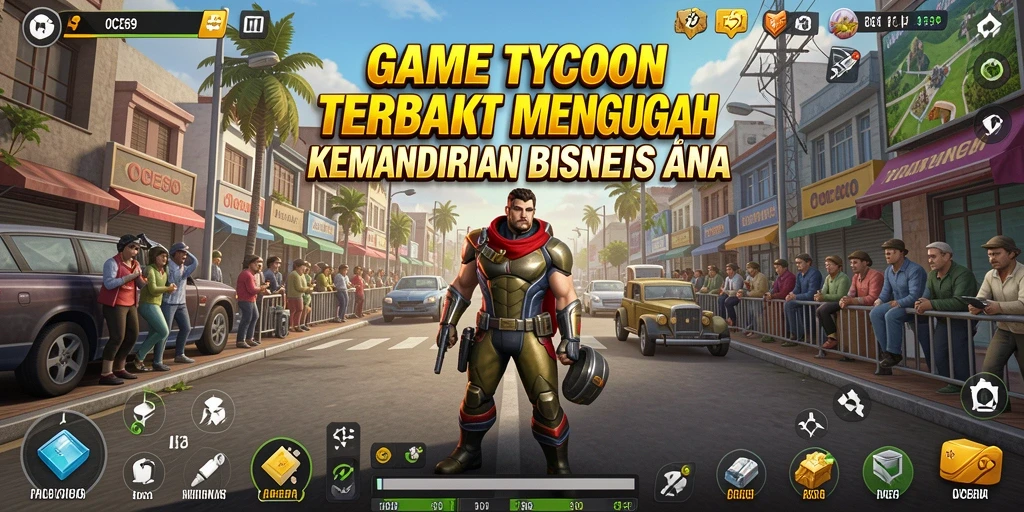 Tampilan gameplay OCE69 yang memukau dengan elemen Tycoon.