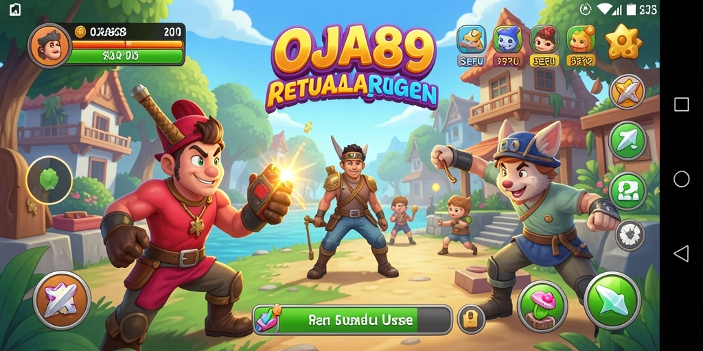 Screenshot OJA89 menampilkan aksi seru dalam permainan arcade.
