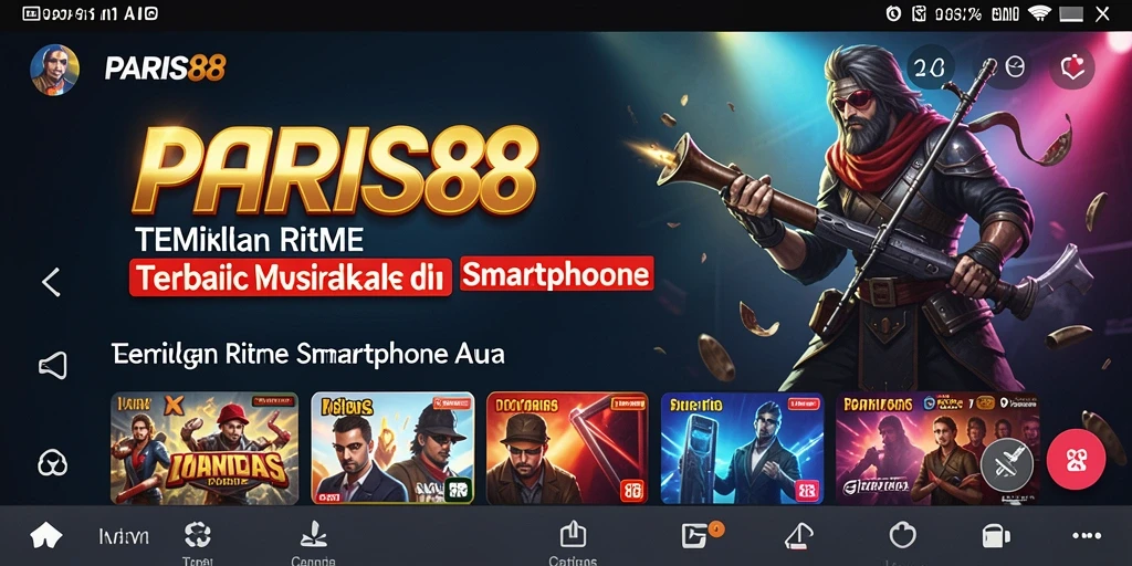 Tampilan menarik dari gameplay musikal PARIS88 yang seru dan interaktif.