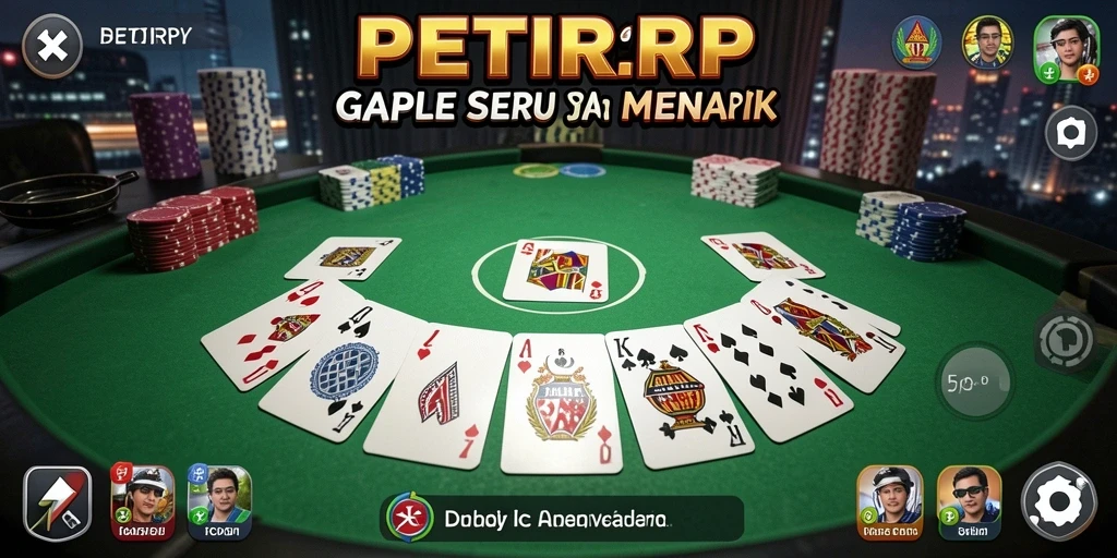 Screenshot gameplay PETIRRP yang menunjukkan aksi seru Gaple.