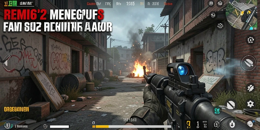 Tampilan dinamis gameplay FPS REMI62 yang menegangkan.