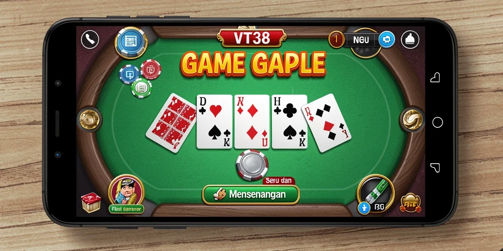 Tampilan menarik dari gameplay Gaple di VT38.