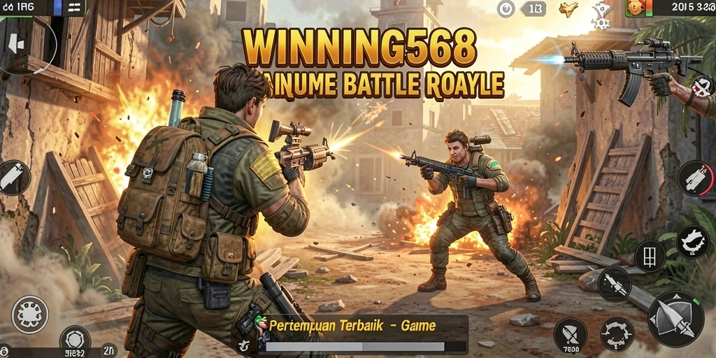 Screenshot gameplay <strong>WINNING568</strong> yang menunjukkan aksi pertempuran seru.