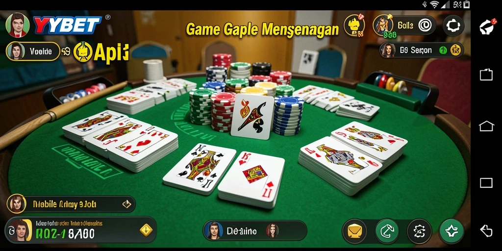 Screenshot utama YYBET menampilkan gameplay seru Gaple.